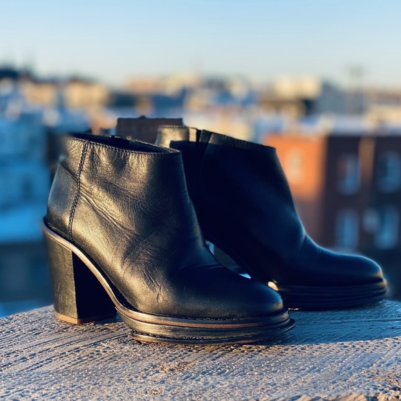 Rachel Comey Bout‎ Ankle Leather Boots Black Size 5 - Picture 1 of 11